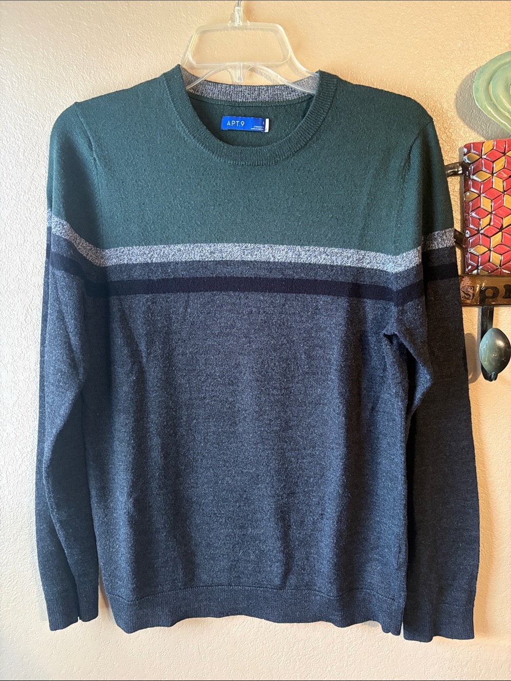 Apt. 9 Men's Crewneck Sweater in Green, Gray, Navy